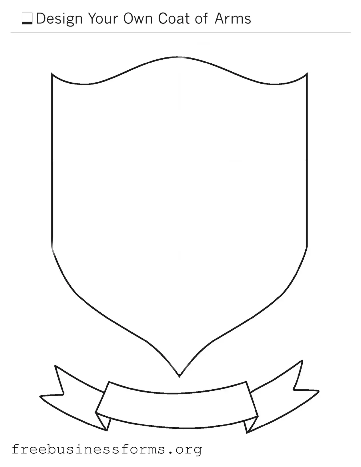 Official Coat Of Arms Form in PDF