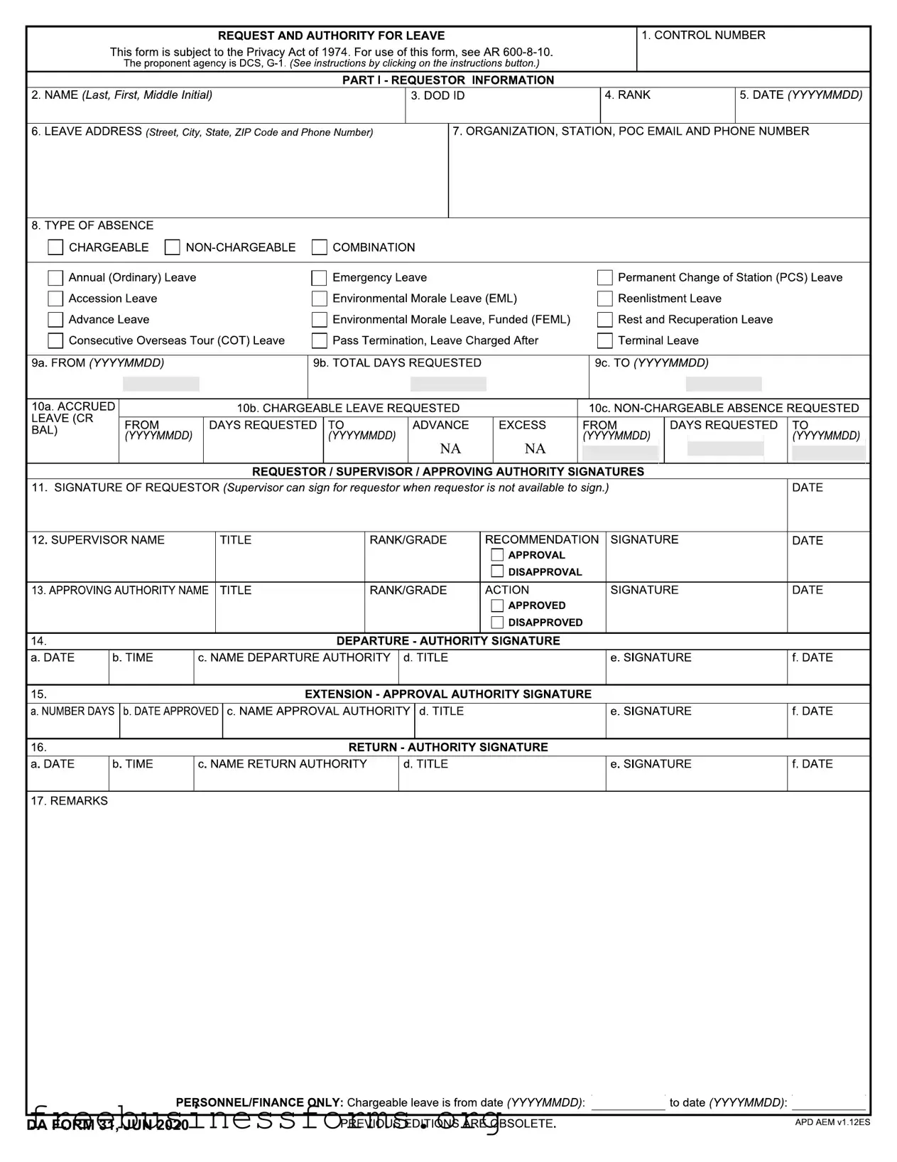Official Da 31 Form in PDF