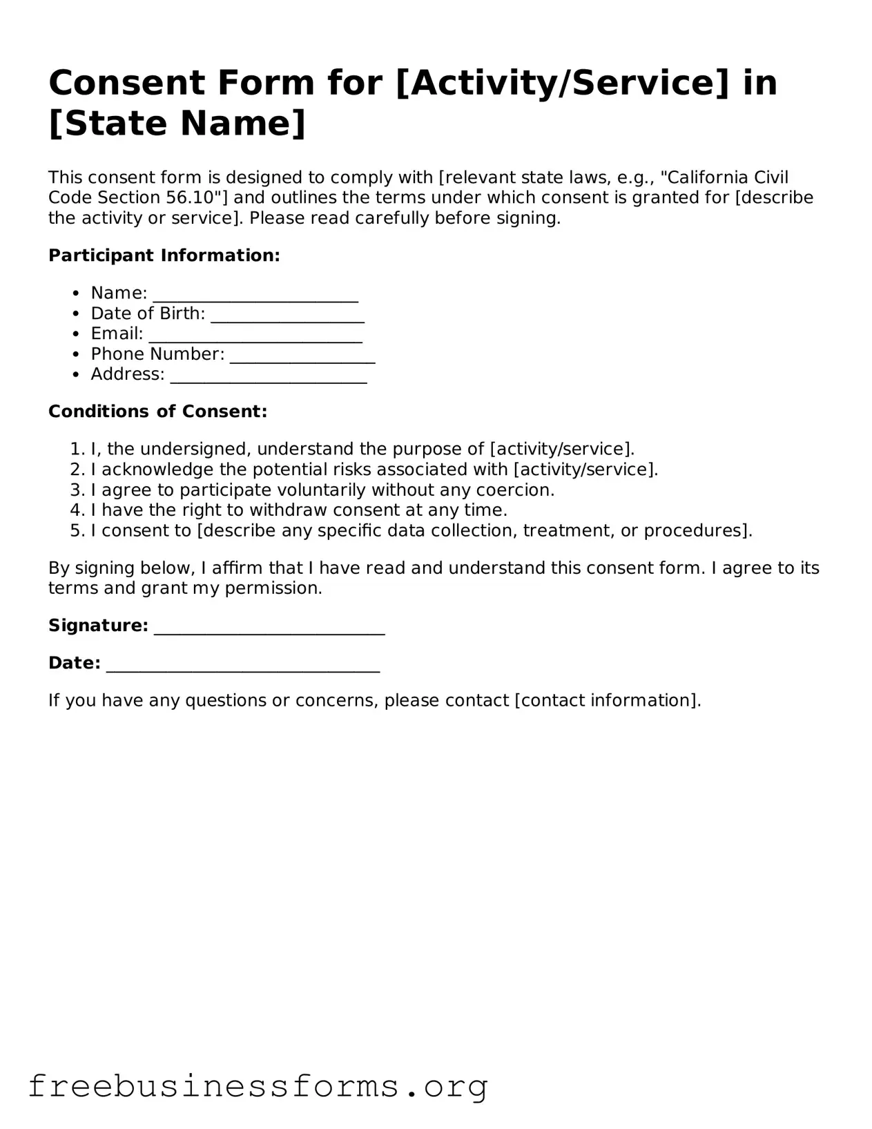 Official Consent Form