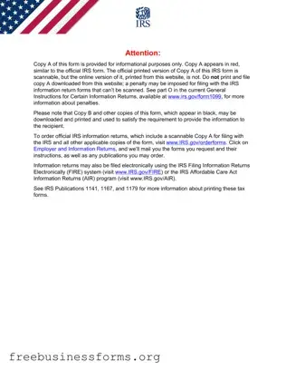 Official 1099 Nec Form in PDF