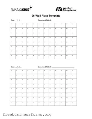 Official 96 Well Form in PDF