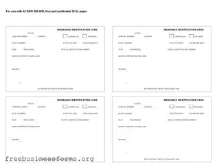 Official Acord 50 WM Form in PDF