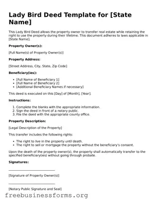 Official Lady Bird Deed Form