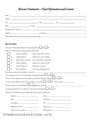 Official Facial Consent Form in PDF