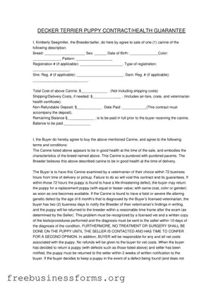 Official Health Guarantee Form in PDF