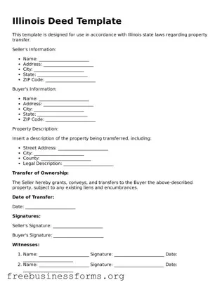 Blank  Deed Template for Illinois