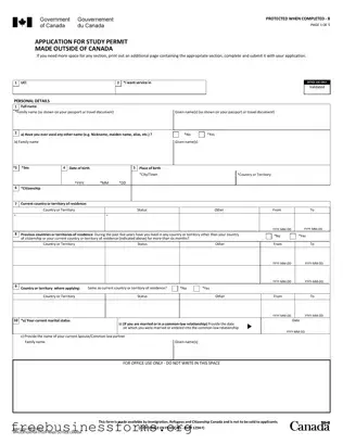 Official Imm 1294 Form in PDF