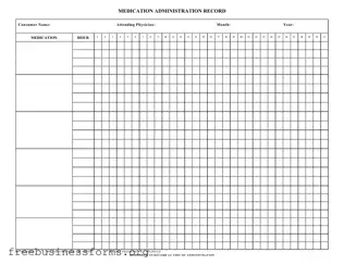 Official Medication Administration Record Sheet Form in PDF