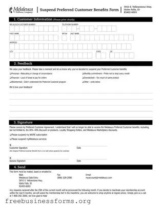 Official Melaleuca Cancellation Form in PDF