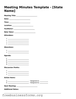Official Meeting Minutes Form
