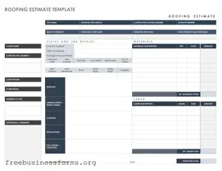 Official Roofing Estimate Form in PDF