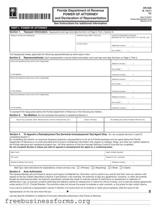 Official Tax POA dr 835 Form in PDF
