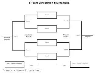 Official Tournament Consolation Bracket Form in PDF